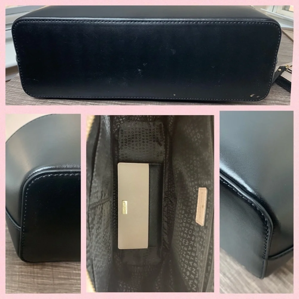 Kate Spade Beige Black Colorblock Tote Bag Wallet